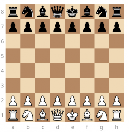 фото правильной расстановки шахмат на доске, картинка начальной позиции